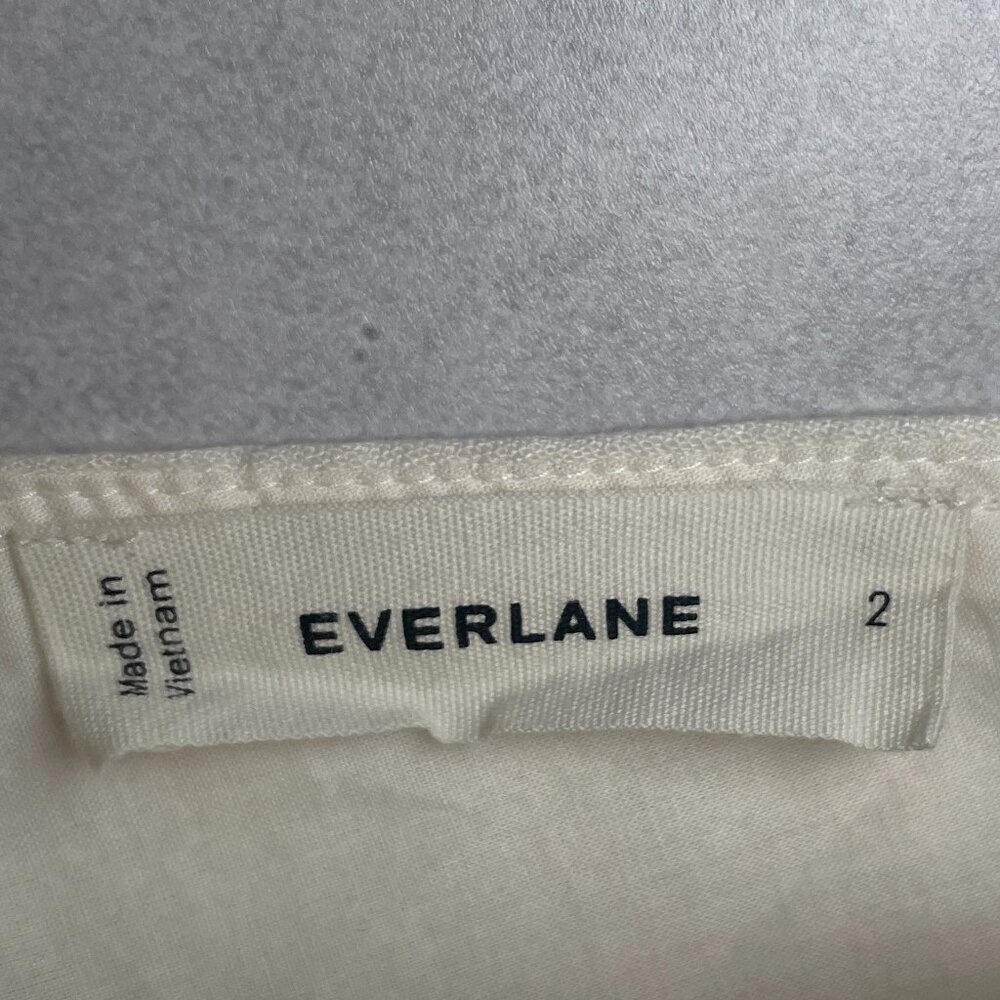NEW Everlane The Linen V-Neck Midi Dress Womens 2 Bone - Picture 10 of 12